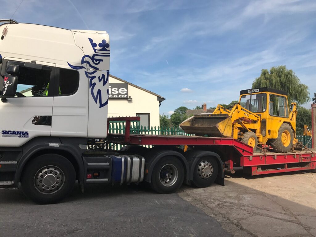 massey mf40 backhoe loader leaving jay bee plant sales