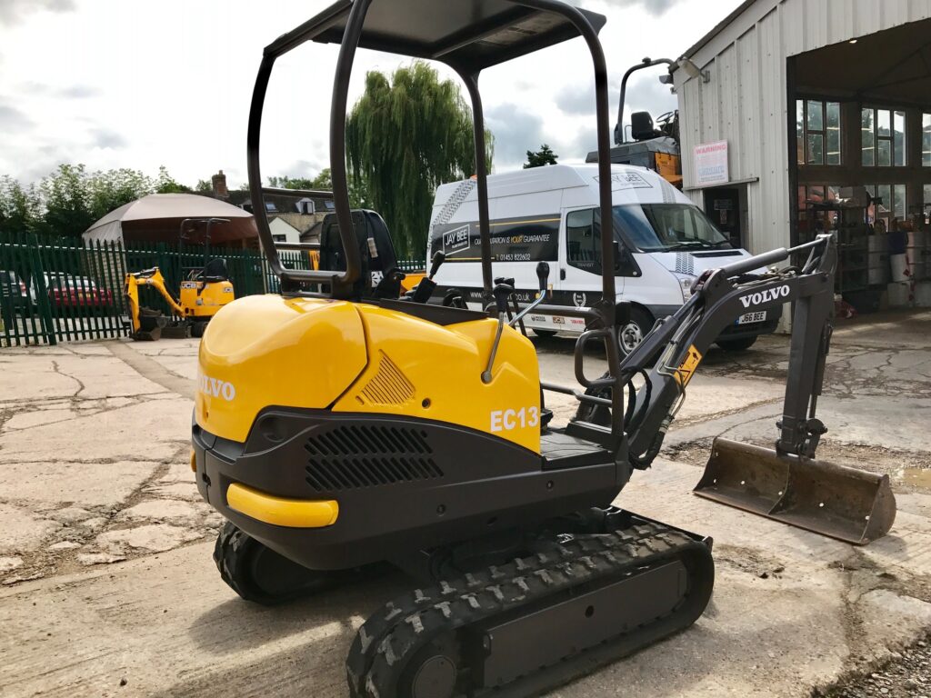 Repainted Volvo EC13 mini excavator sroud gloucestershire