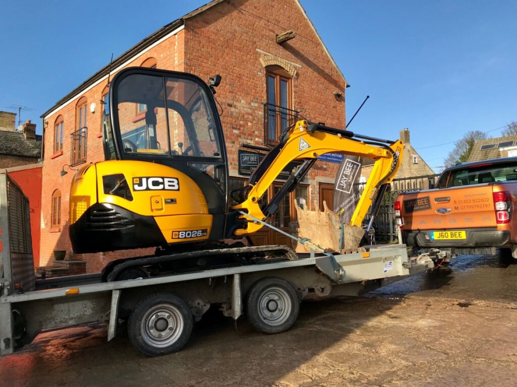 jcb 8026 cts excavator leaving jay bee plant sales