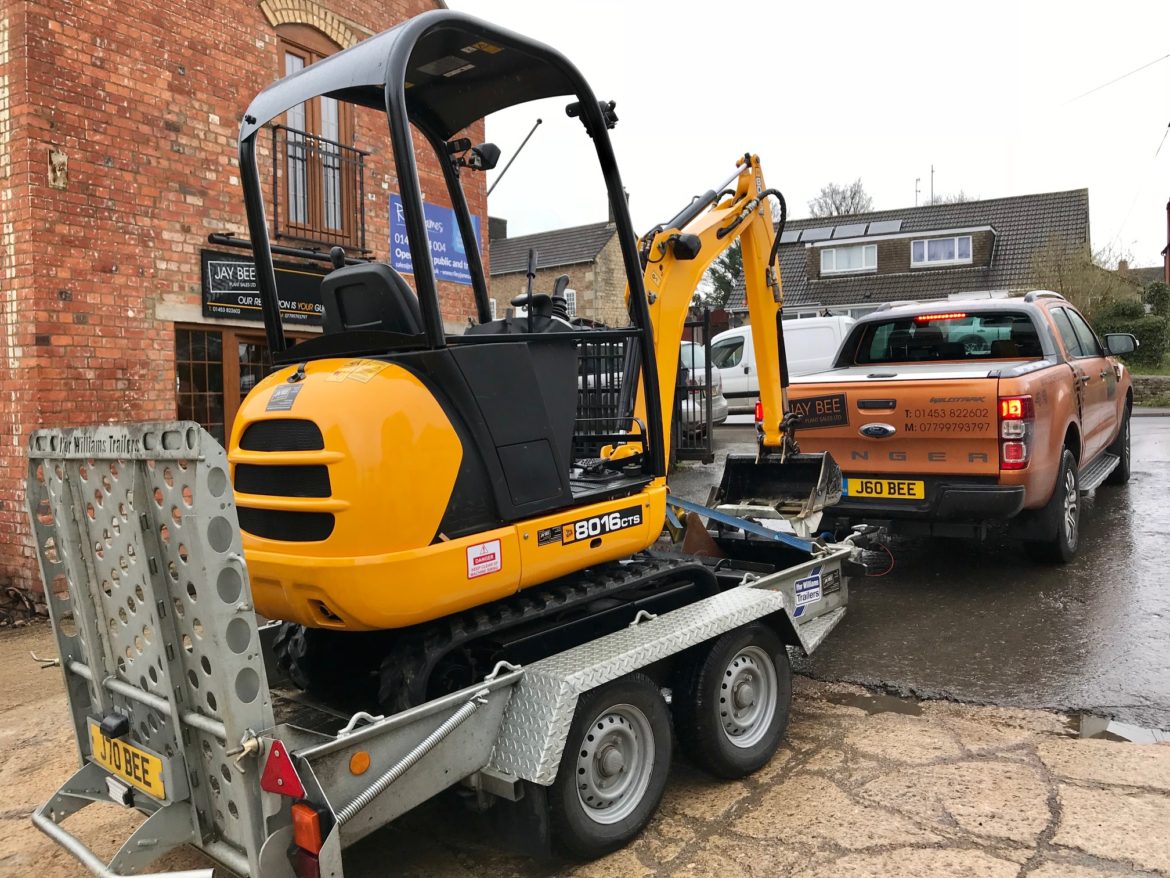 jcb 8016 cts mini excavator leaving for Dorset